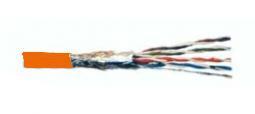 106876 - Verlegekabel Cat7 S-FTP 1200MHz 500m Trommel, Draka UC1200 HS 23/1 4P, halogenfrei, orange