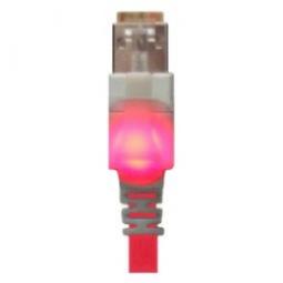 116230 - Cat6A LED Patchkabel 500MHz 3m rot
