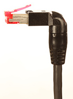 Netzwerkkabel mit Winkelstecker - Rastnase aussen