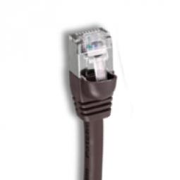 101700 - Cat5e F/UTP Patchkabel mit kurzer Knickschutztülle 0,5m schwarz