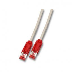 103030 - Cat6 S/FTP Crossoverkabel 3m grau/Stecker rot