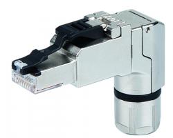 107178 - Cat6a Netzwerkstecker RJ45 gewinkelt, feldkonfektionierbar, Telegärtner MFP8-4x90