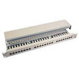 107304 - Patchpanel 24xTP, Cat5e, 19", lichtgrau