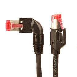 115451 - Patchkabel einseitig gewinkelt (90° links) 1,5m schwarz S/FTP 500MHz