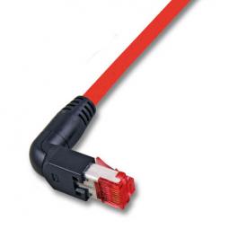 118300 - Cat6A Patchkabel 500MHz 0,5m rot, 90° gewinkelt