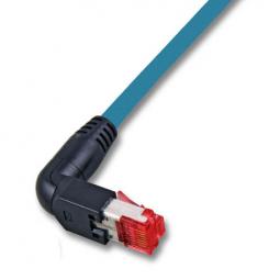 118420 - Cat6A Patchkabel 500MHz 2m blau, 90° gewinkelt