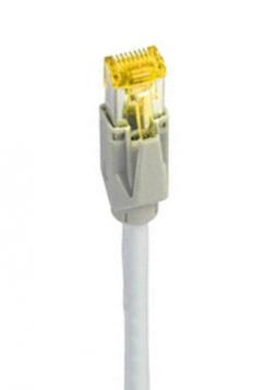 136100 - Cat6A Patchkabel 500MHz 0,5m grau, 2xRJ45 Hirose TM31 K8580GR.0,50