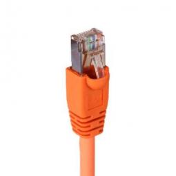 138701 - Patchkabel Cat6 doppelt geschirmt (S/FTP) 0,25m orange halogenfrei