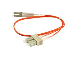 141201 - LWL Patchkabel 0,5m LC/SC, 50/125µm, OM2, Duplex, Multimode