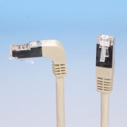 148135 - Patchkabel Cat6 (S/FTP) 4m grau einseitig abgewinkelt